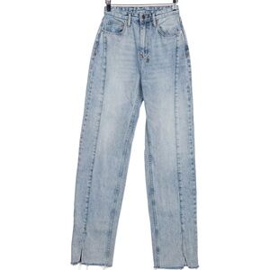 Ksubi High Rise Light Blue Straight Leg Jeans
